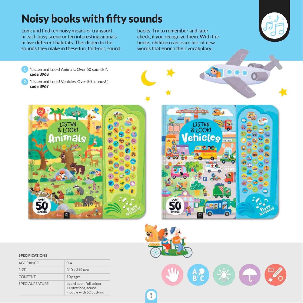 Noisy books with ffty sounds