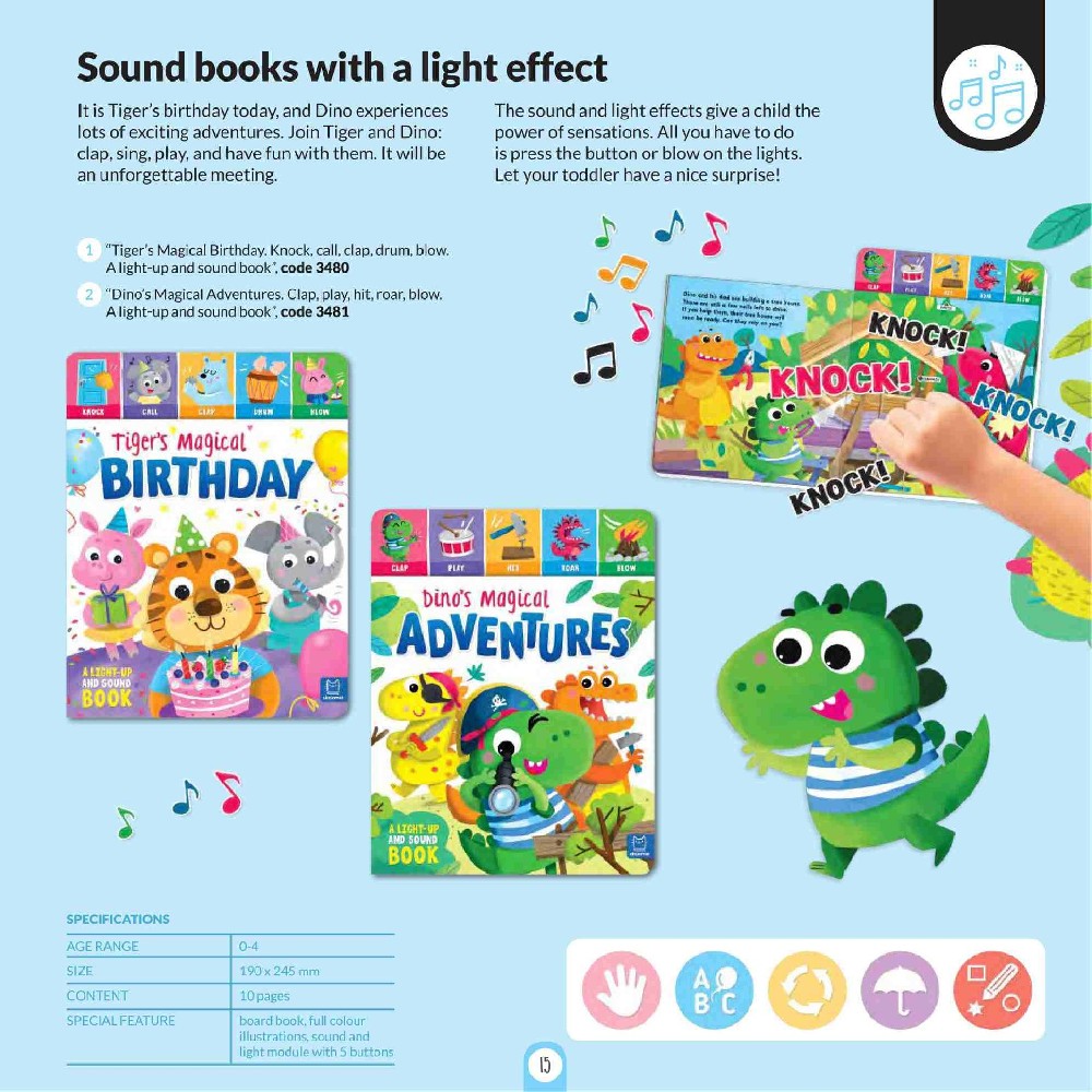 Sound books with a light effect