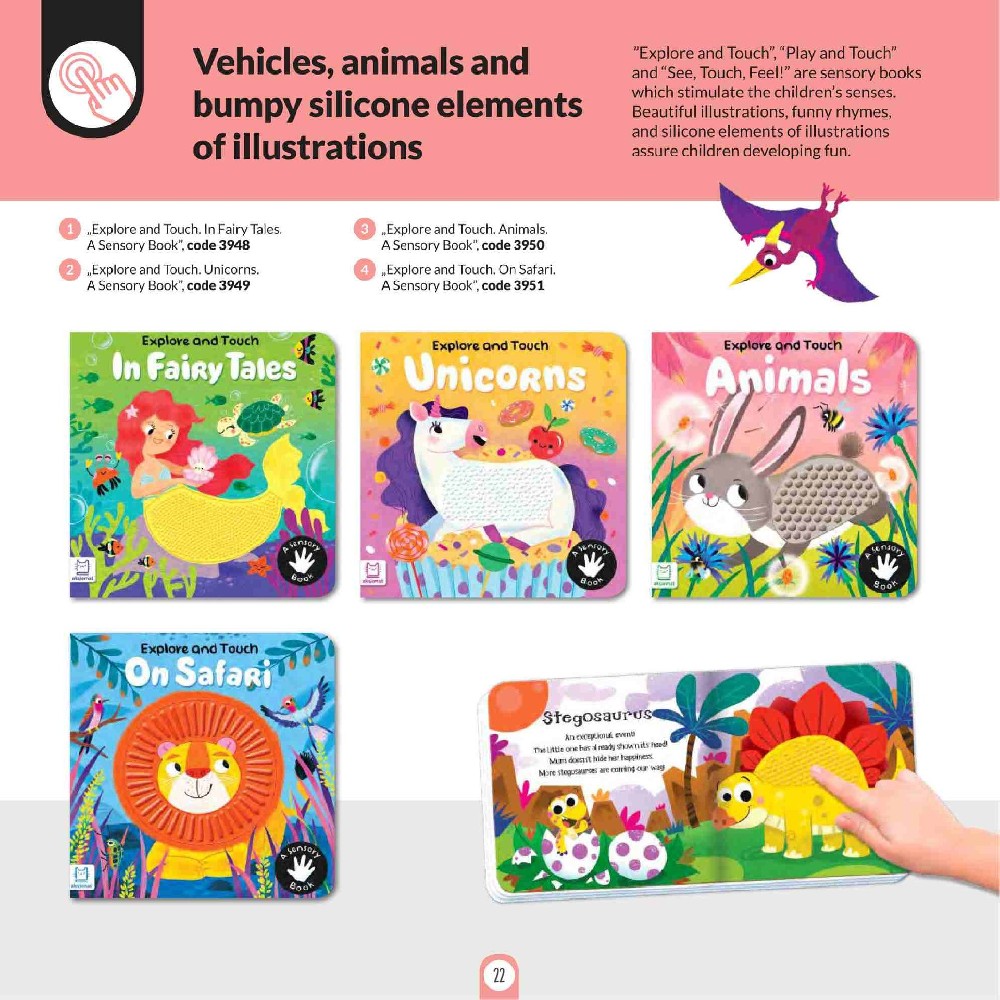 Vehicles, animals andbumpy silicone elementsofillustrations