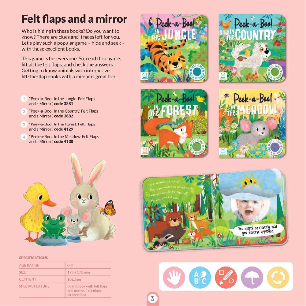 Felt flaps and a mirror